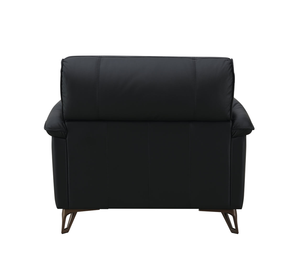 Eilene Black Leather Accent Chair – 43"W Accent Chair – view 4