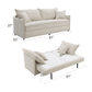 Elisea Fabric Sleeper Sectional – 81” Beige Pull-Out Sofa Bed with Storage dimensions and design features.