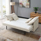 Elisea Fabric Sleeper Sectional – 81” Beige Pull-Out Sofa Bed with Storage in a stylish living room setting.