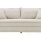 Elisea Fabric Sleeper Sectional – 81” Beige Pull-Out Sofa Bed with Storage front view with cushions.
