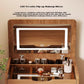 Elowyn Walnut MDF & Glass Vanity Table – view 5