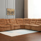 Emmy Orange Chenille Sectional Sofa – 125"W Sectional Sofa – view 5