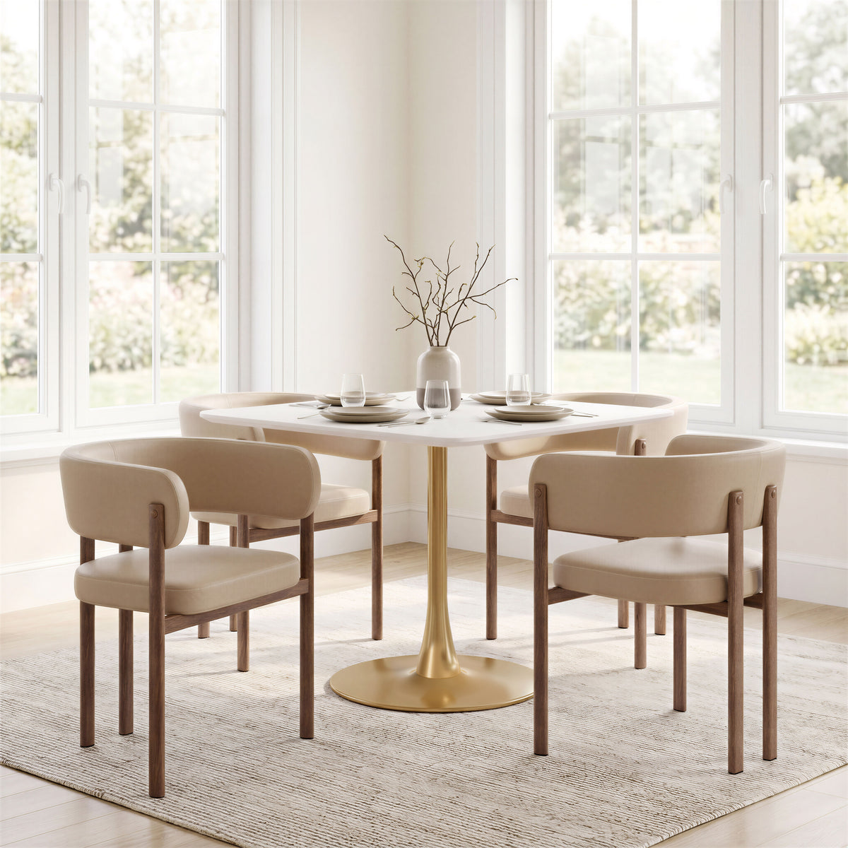 Ruge Beige Dining Chair (Set of 2)