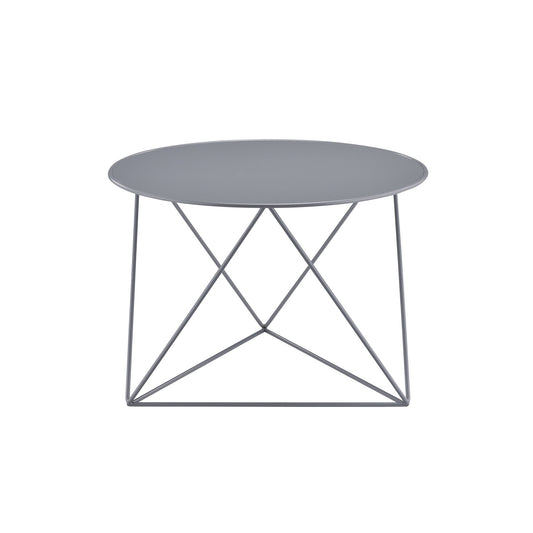 Epidia Gray Metal Accent Table