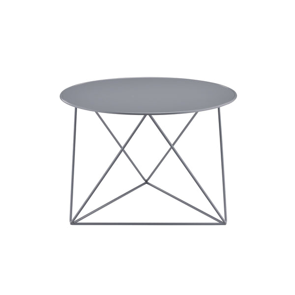 Epidia Gray Metal Accent Table