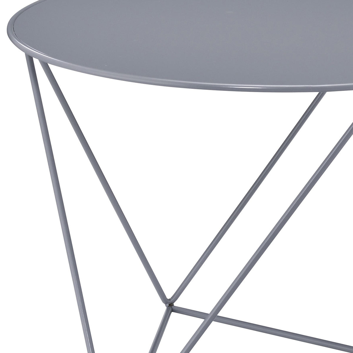 Epidia Gray Metal Accent Table – view 6