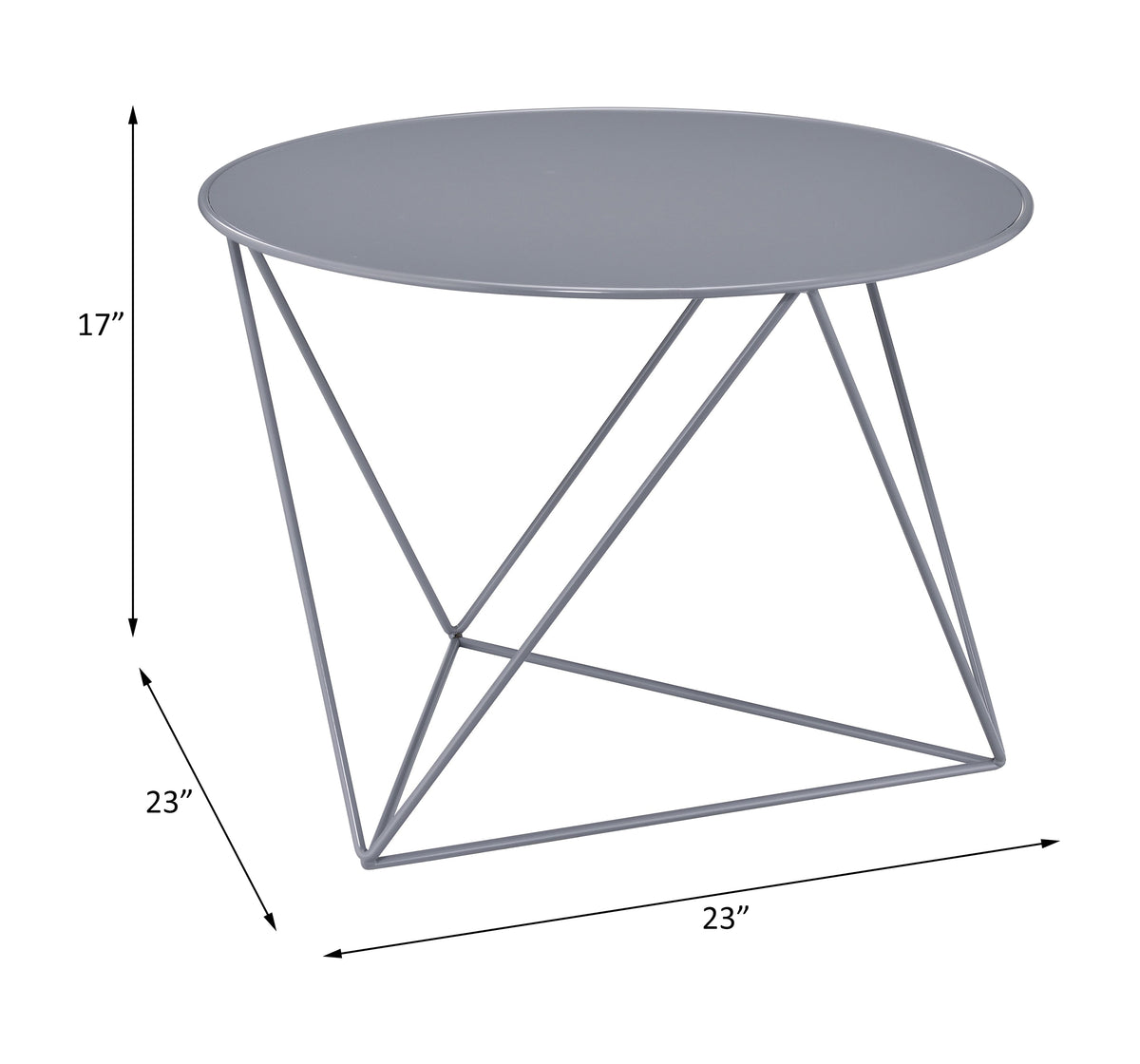 Epidia Gray Metal Accent Table – view 7