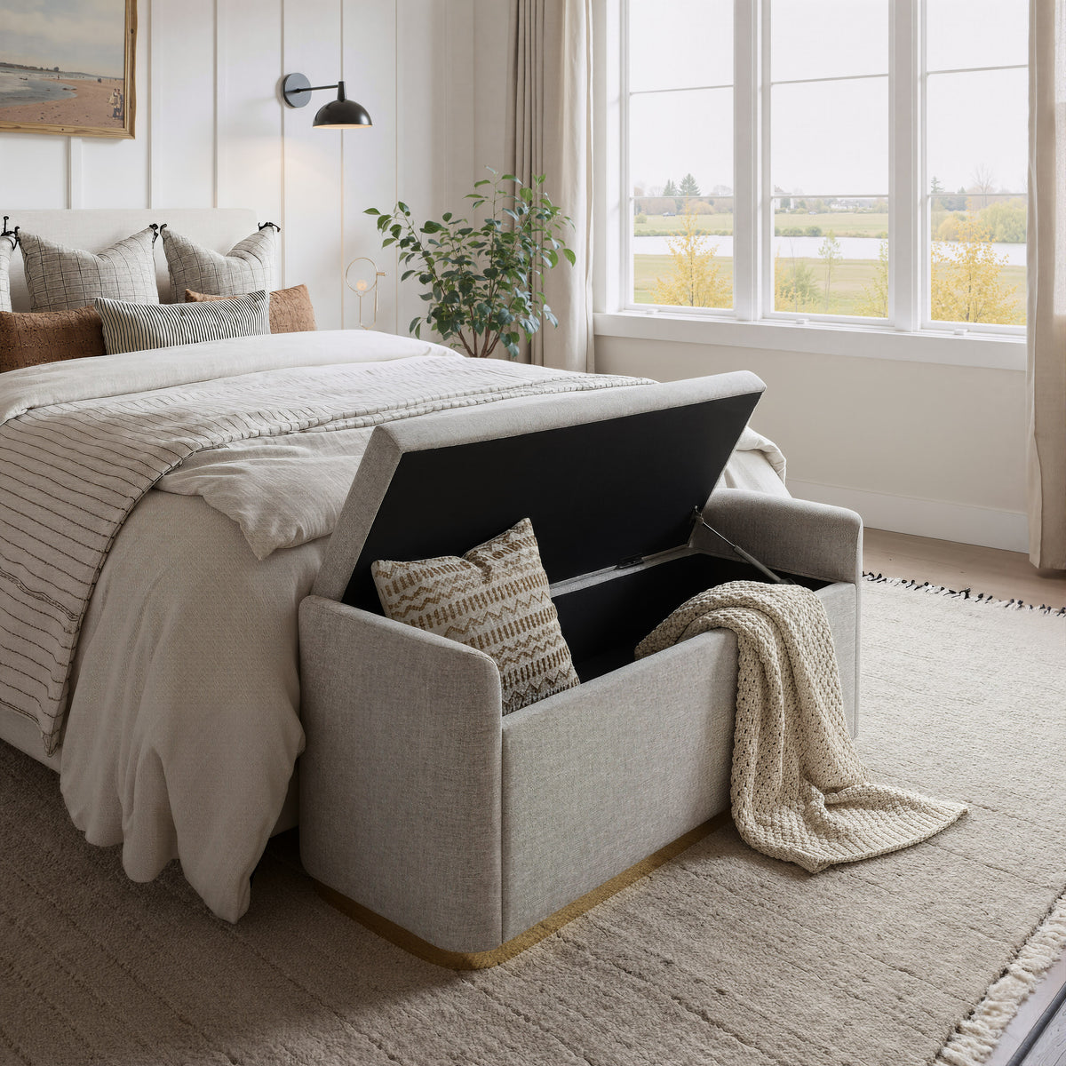 Dobo Gray Storage Bench
