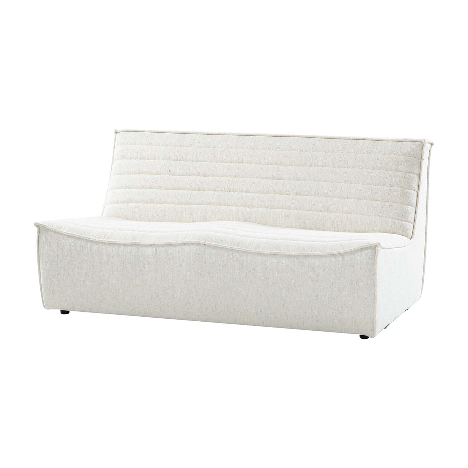 Evelyn Harmony Fabric Corner Sofa Sectional in soft cotton-linen blend, ergonomic design for comfort and style.