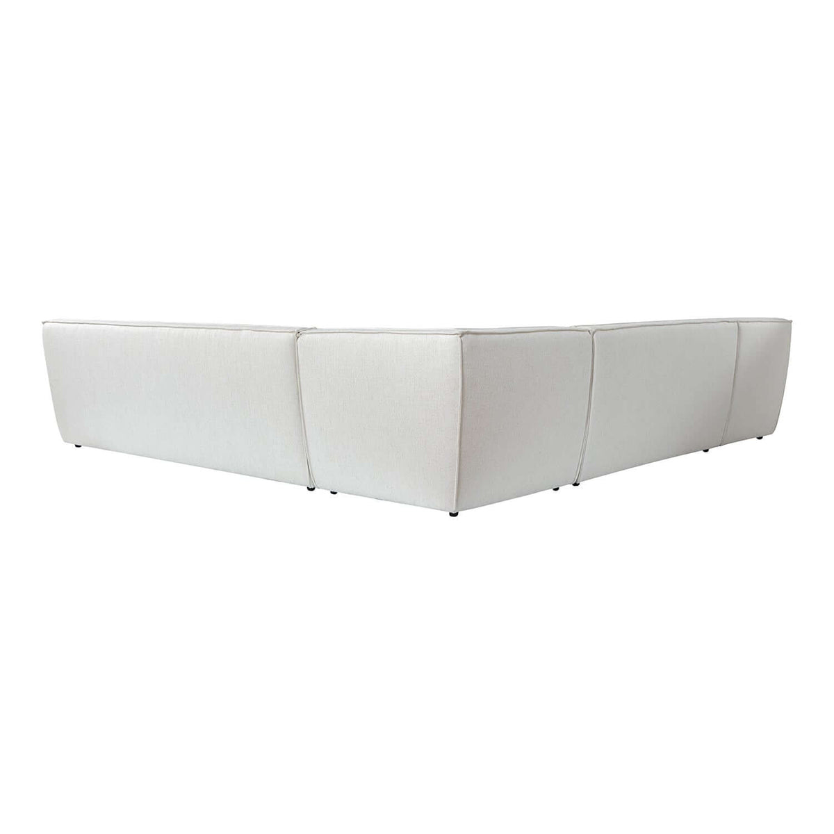 Evelyn Harmony Fabric Corner Sectional Sofa in breathable cotton-linen blend, designed for comfort and modern style.