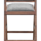 Delhi Gray & Walnut Barstool (Set of 2)