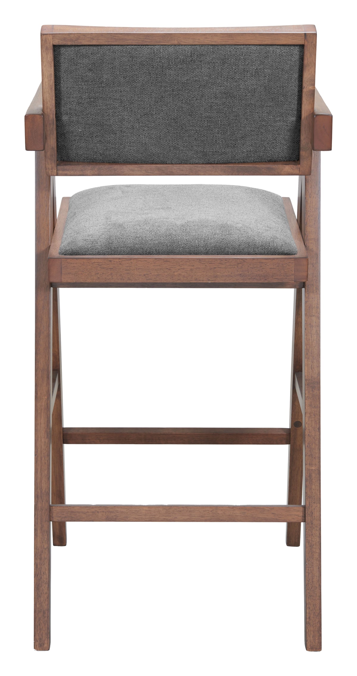 Delhi Gray & Walnut Barstool (Set of 2)