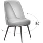 Keppel Swivel Dining Chair (Set of 2) in Black