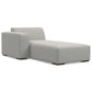 Modern Gray Sectional Sofa with Chaise – 122" Contemporary Couch (Seats 4) in light gray fabric.