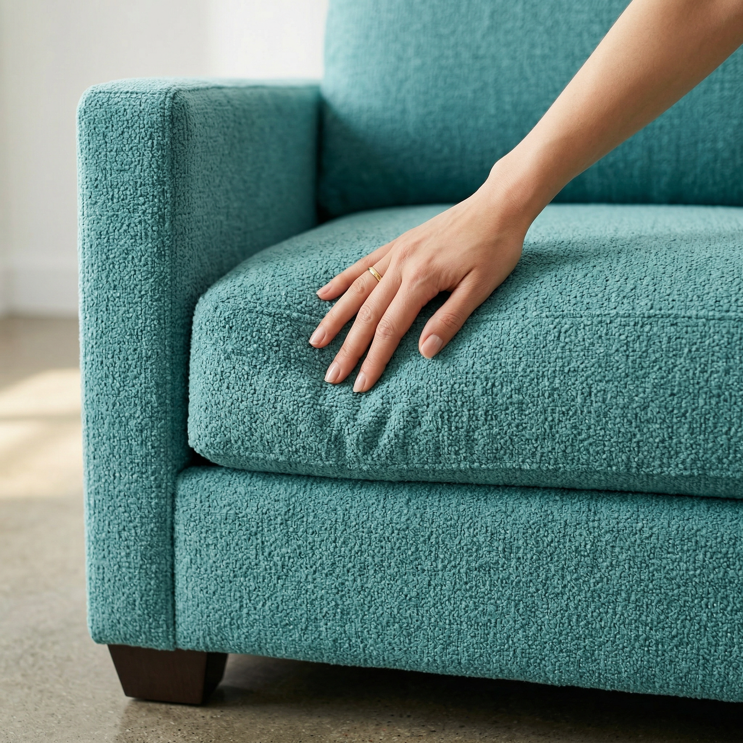Damon American-Made Sofa – 92" Custom-Fabric Sofa - Hepburn Emerald - Fabric (6)