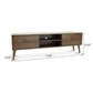 Adrian MCM Solid Wood Media Console TV Stand – 71” Walnut Entertainment Center (Fits Up to 72” TVs) dimensions and design.