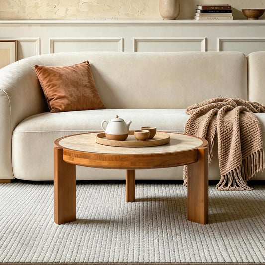 Mirela Round Sintered Stone Coffee Table