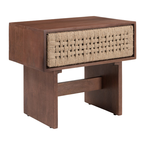 Amaria Natural & Walnut Nightstand
