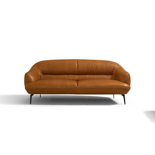 Leonia Contemporary Italian Leather Loveseat Sofa 66” - Revel Sofa