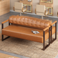 Ludlow Button-Tufted Faux Leather Bench Set