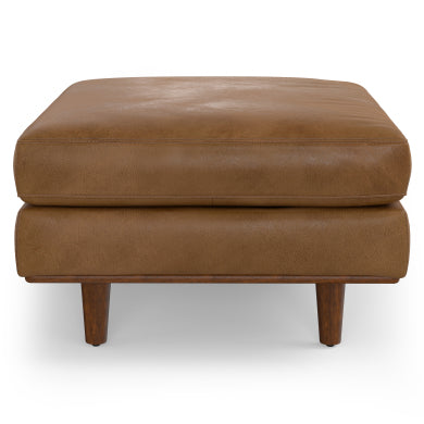 Genuine Leather MCM Ottoman 33"