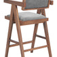 Delhi Gray & Walnut Counter Stool (Set of 2)