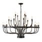 Daxton Black Iron 24-Light Chandelier 39.3 inch