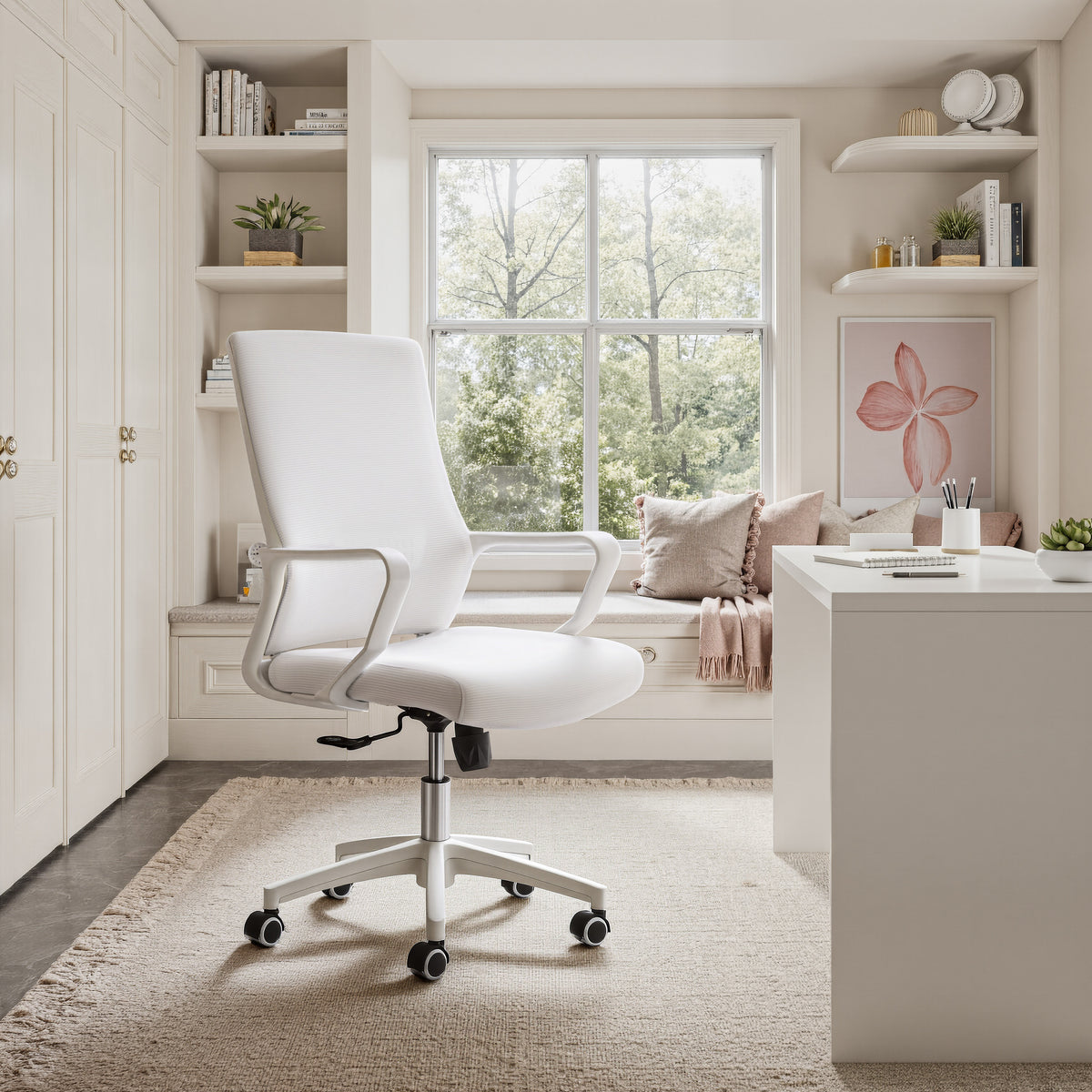 Jett Low Back Office Chair in White