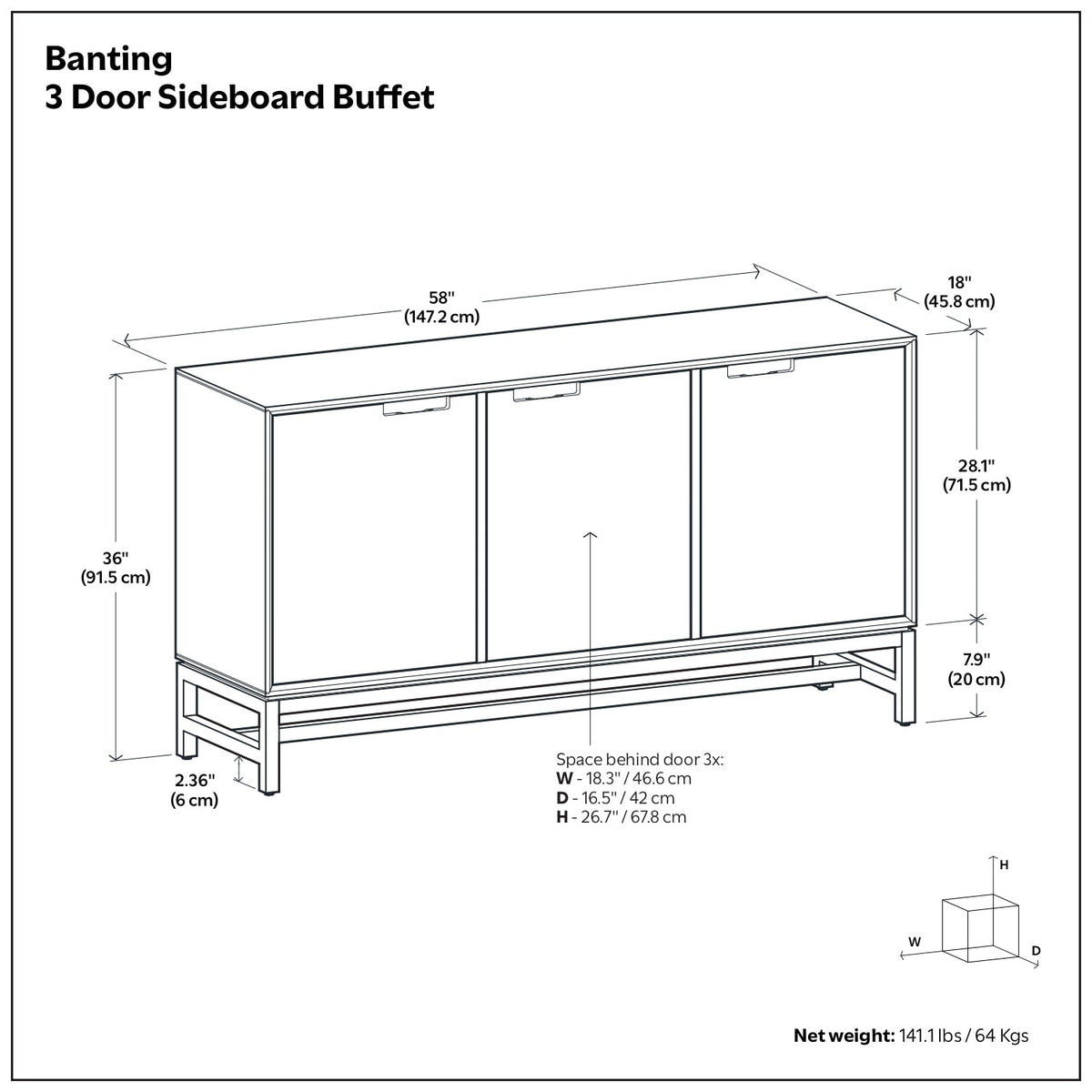Banting Walnut Sideboard