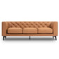 MCM Tufted Leather 3 Seat Sofa 92" (3 Colors)