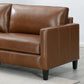 MCM Square Arm Genuine Leather Sofa 80'