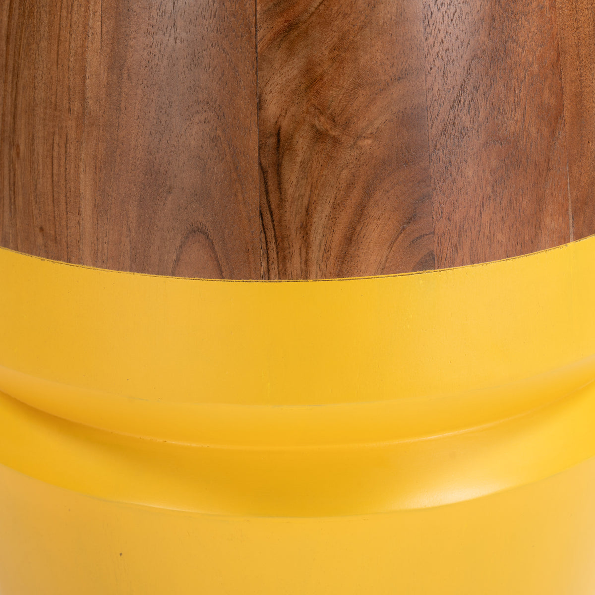 Tornos Side Table in Walnut & Yellow