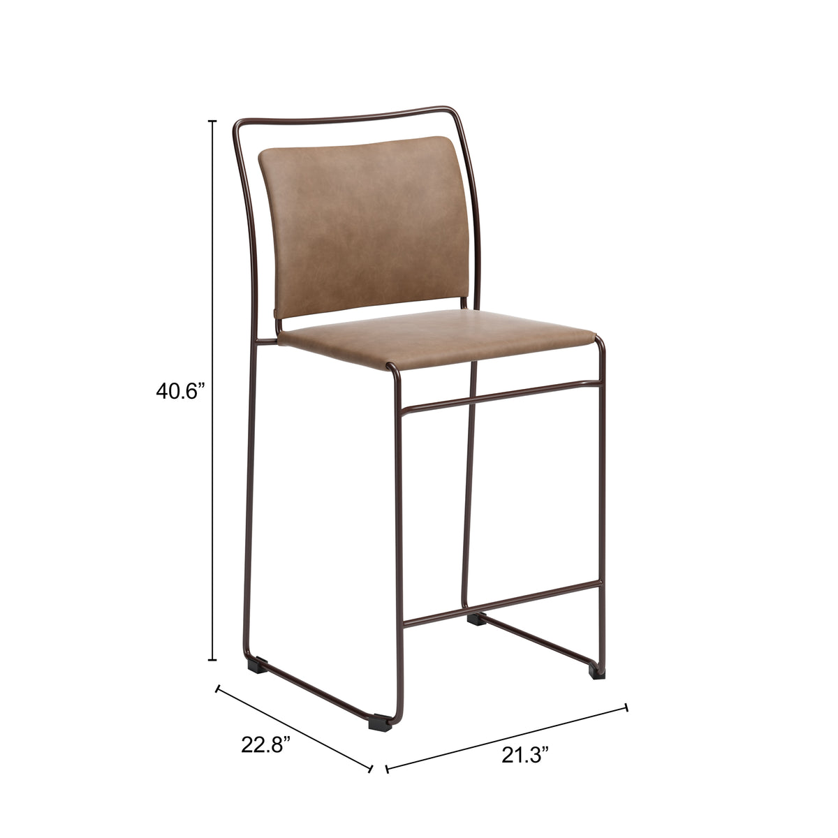 Verbena Brown Counter Stool (Set of 2)