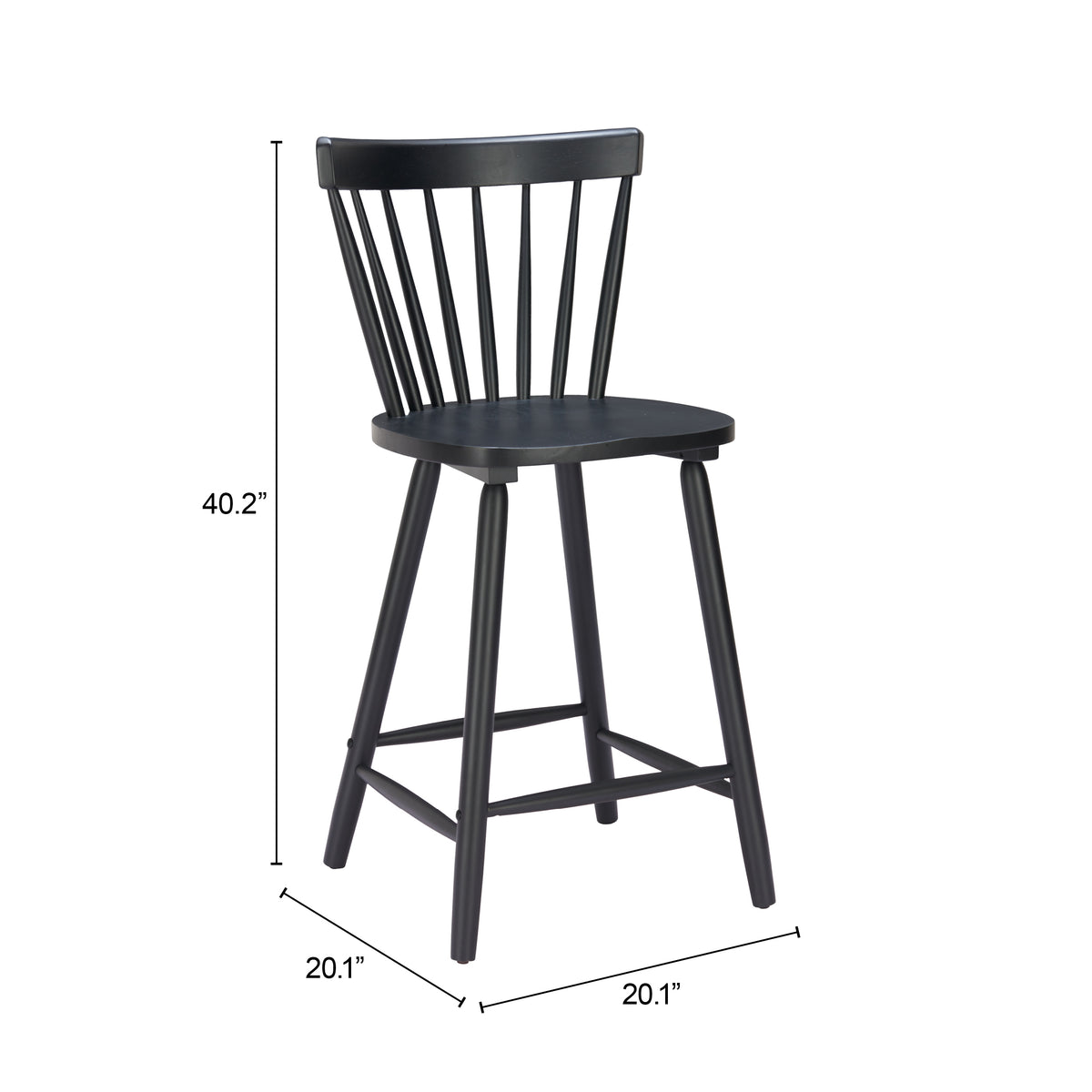 Tyce Counter Stool (Set of 2) in Black