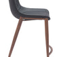 Magnus Counter Stool (Set of 2) in Black & Walnut