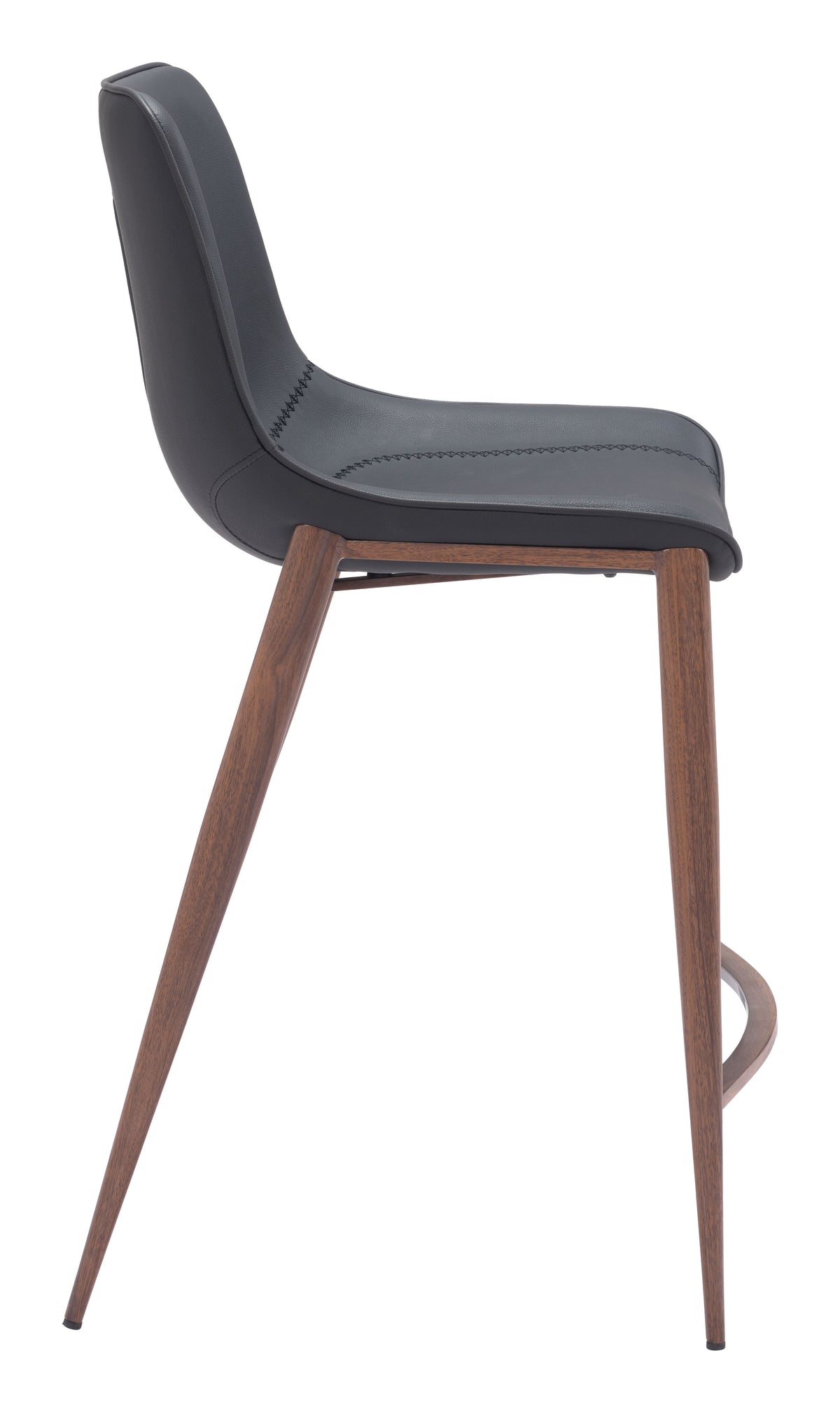 Magnus Counter Stool (Set of 2) in Black & Walnut