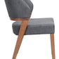 Sunobu Azure Gray & Walnut Dining Chair (Set of 2)