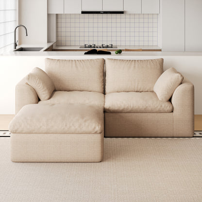 Pelham Cloud Modular Sectional in Khaki, 78.8" L-Shape, Single Chaise