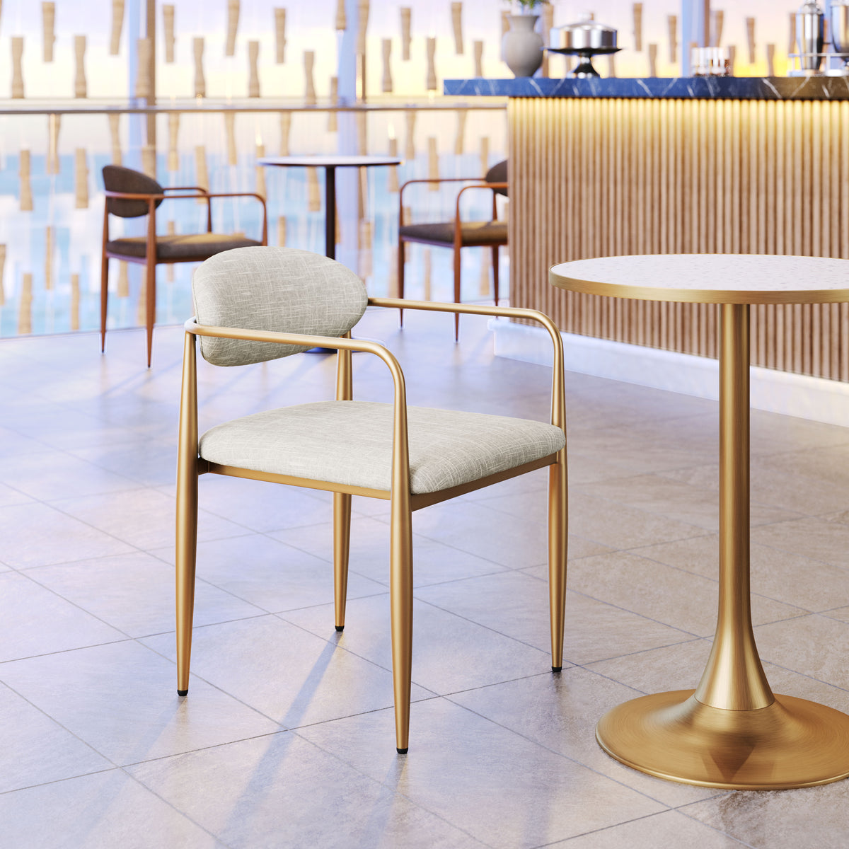 Zens Dining Chair (Set of 2) in Quill Gray