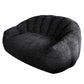 Ursin Oversized Bear Paw Bean Bag Sofa – 55" Faux Fur Lounge Chair - Black (8)