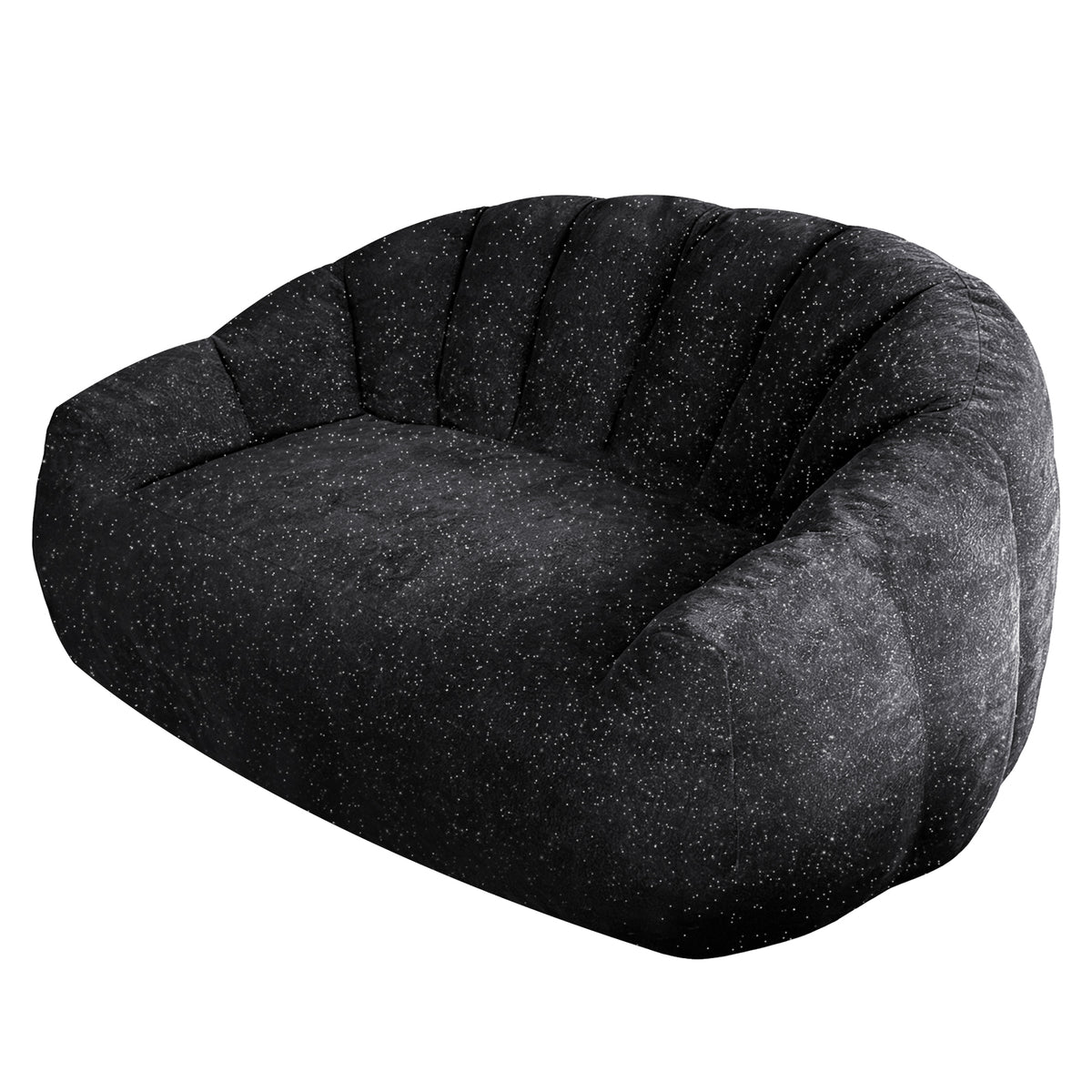 Ursin Oversized Bear Paw Bean Bag Sofa – 55" Faux Fur Lounge Chair - Black (8)
