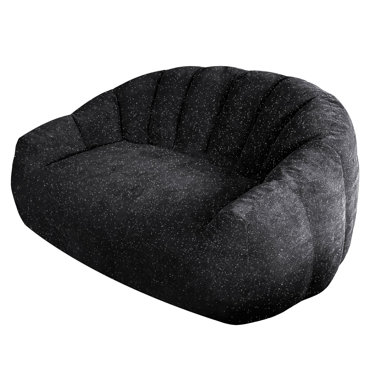 Ursin Oversized Bear Paw Bean Bag Sofa – 55" Faux Fur Lounge Chair - Black (8)