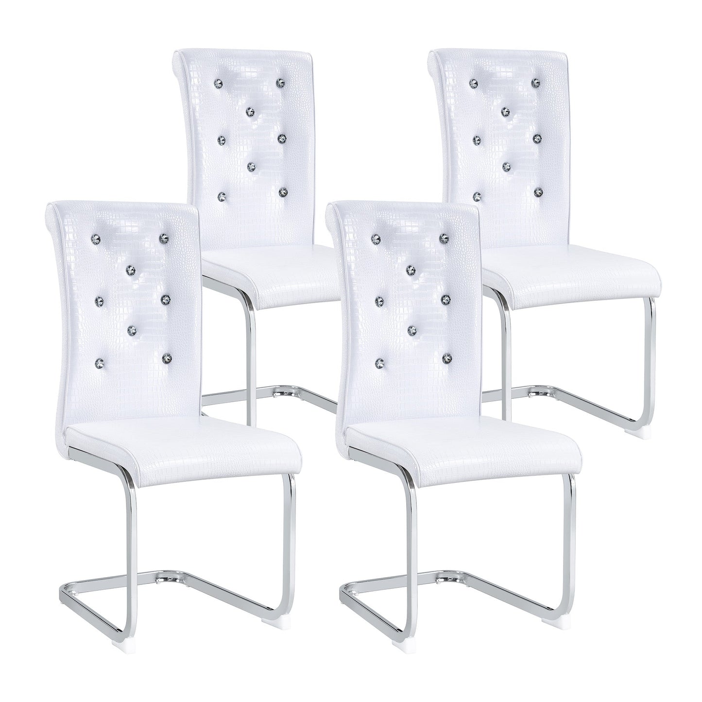 Kinsey White, Electroplated Legs, Set of 2
