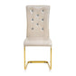 Kinsey Beige, Gold Legs, Set of 4