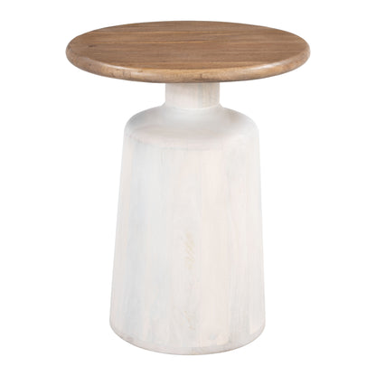 Goblet Brown & White Side Table