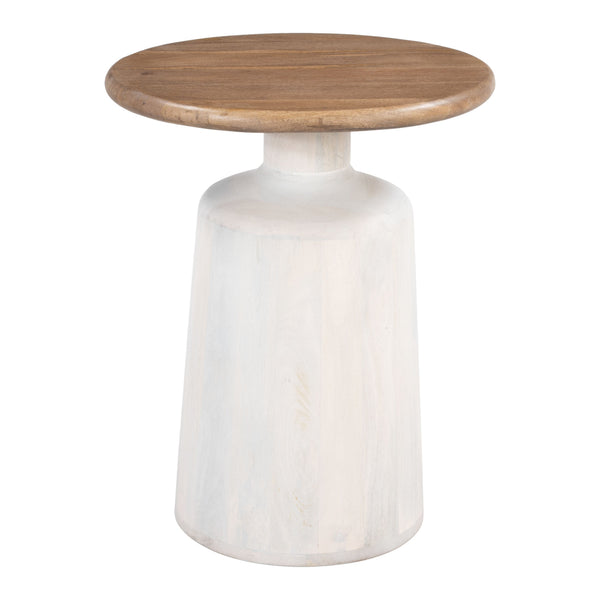 Goblet Brown & White Side Table