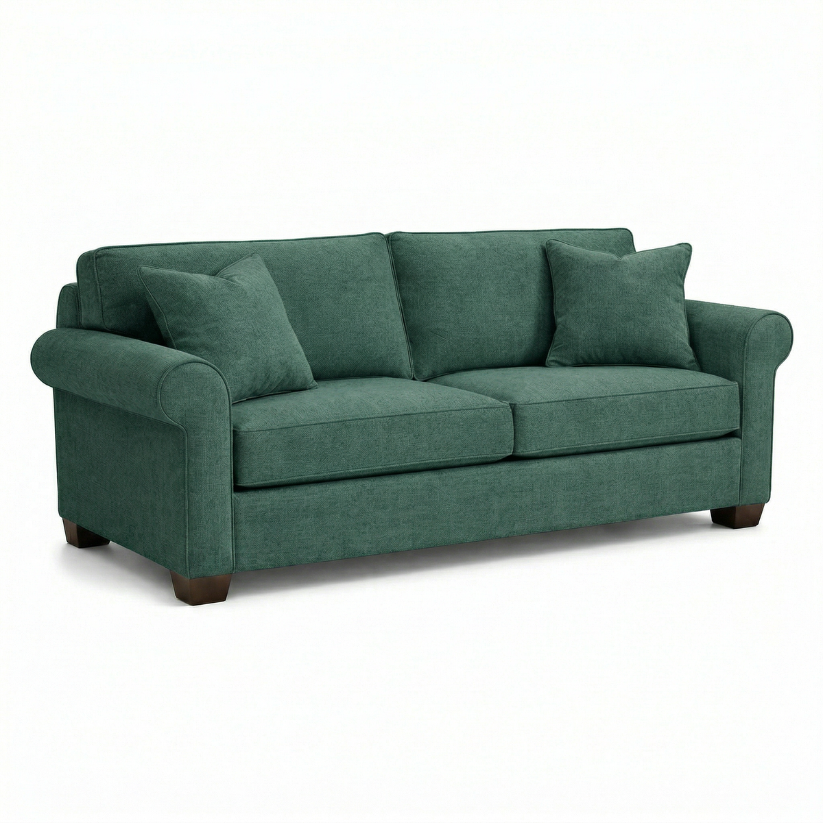 Irlanda Classic Sofa – 92" Rolled-Arm Made-in-USA Sofa - Velvet Antique Kelly Green - Velvet (2)