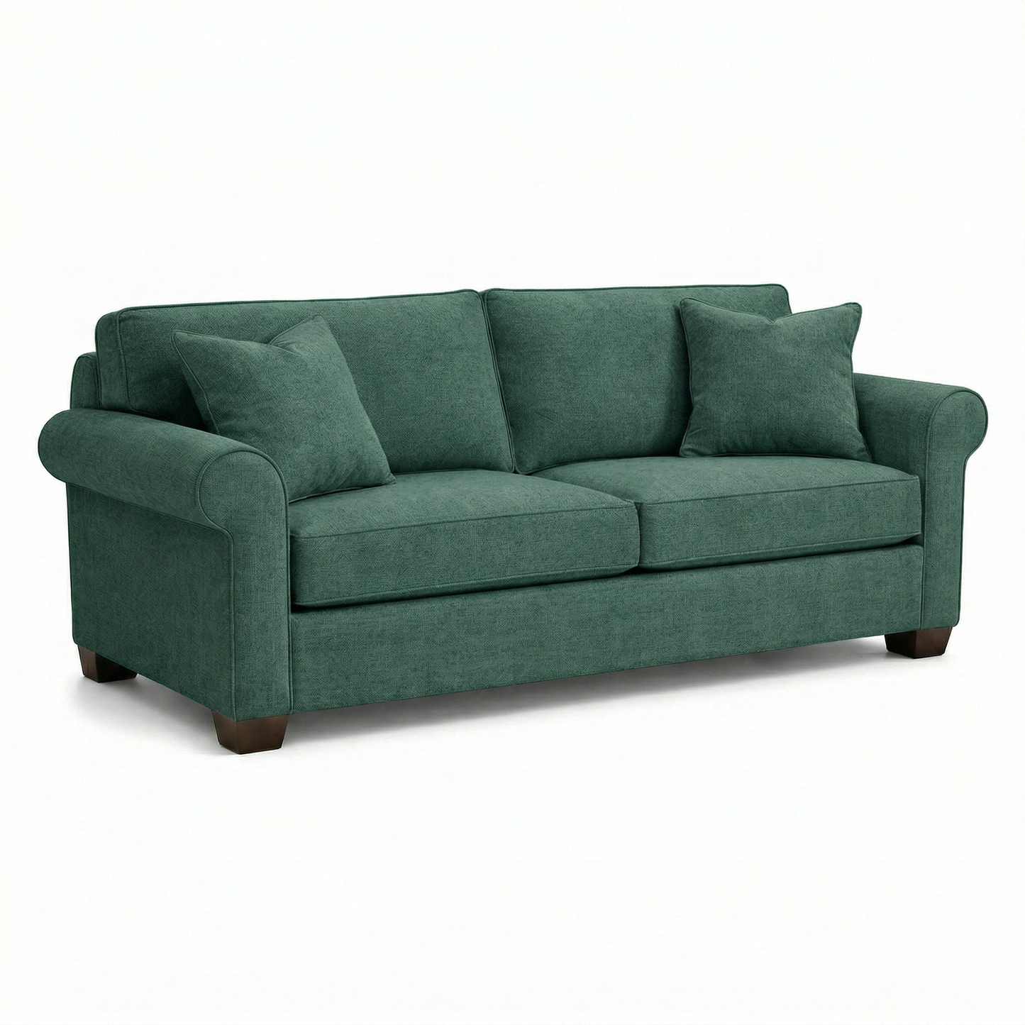 Irlanda Classic Sofa – 92" Rolled-Arm Made-in-USA Sofa - Velvet Antique Kelly Green - Velvet (2)