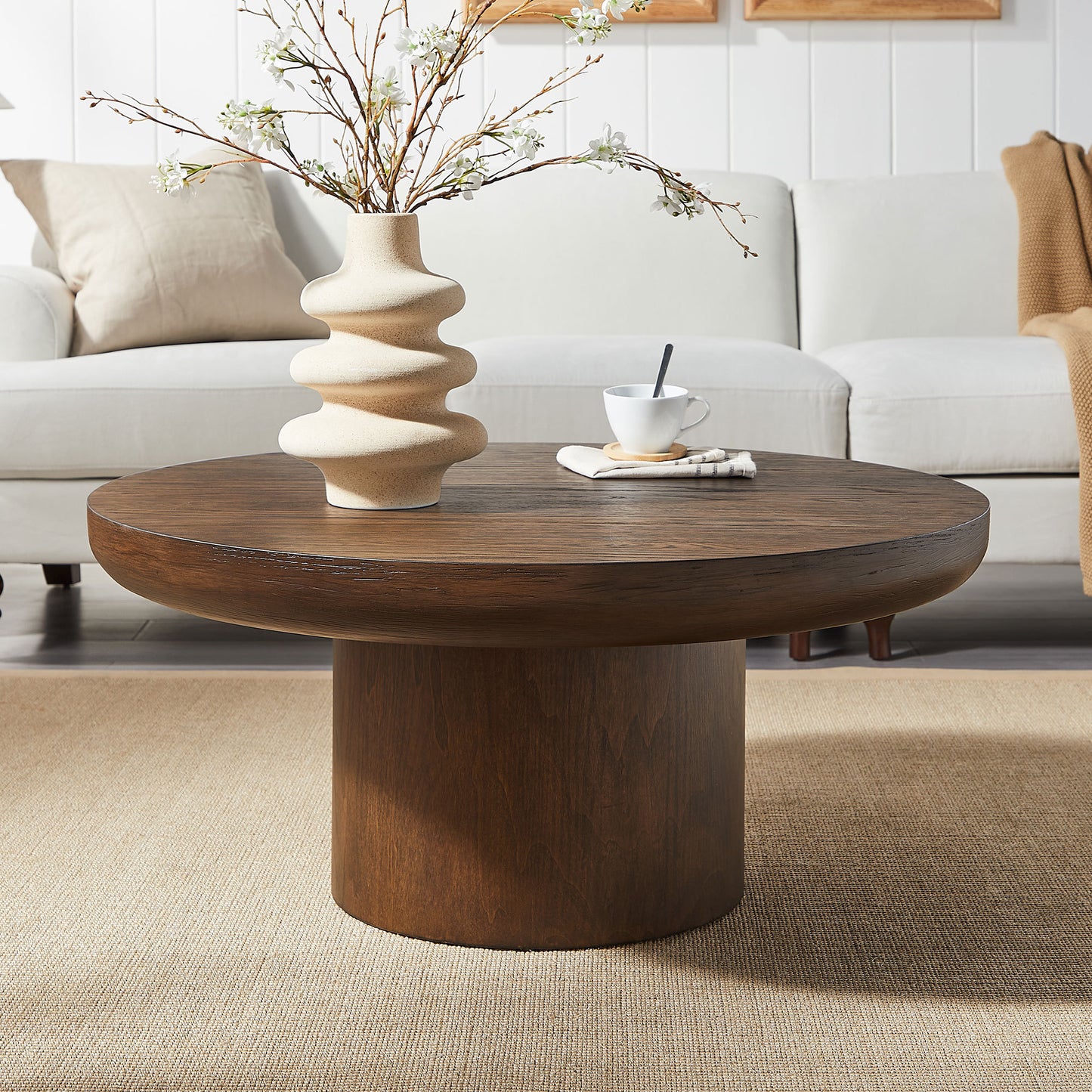 Xiomara Dark Brown MDF Coffee Table – 36" Coffee Table