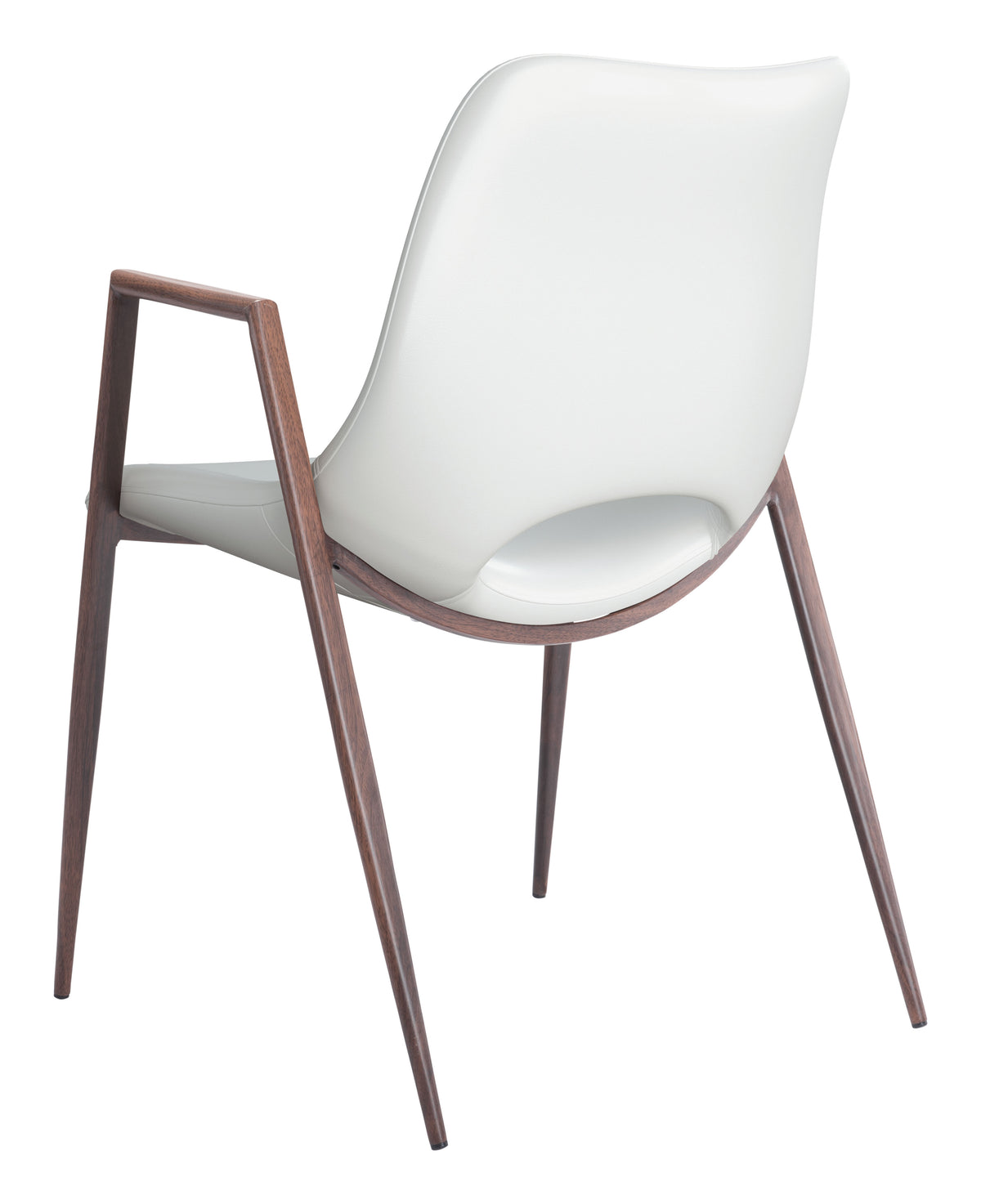 Desi Dining Chair (Set of 2) in White & Walnut